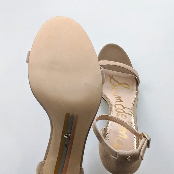 NEW Sam Edelman Patti Biege Sueded Sandal Size 11 - Picture 5 of 7